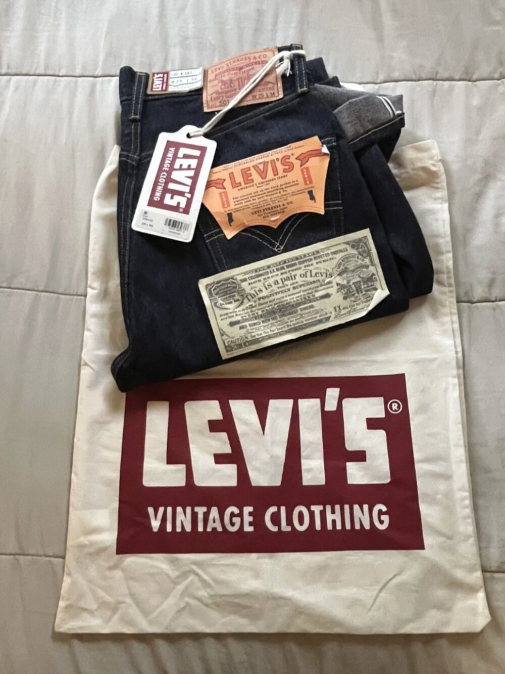 Levis 501 LVC 1955 Raw Indigo STF 29/34